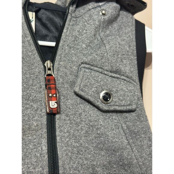 Burton Dry Ride Gray Full ZIp Up Hooded Snowboarding Winter Vest Women's XS - Picture 4 of 13